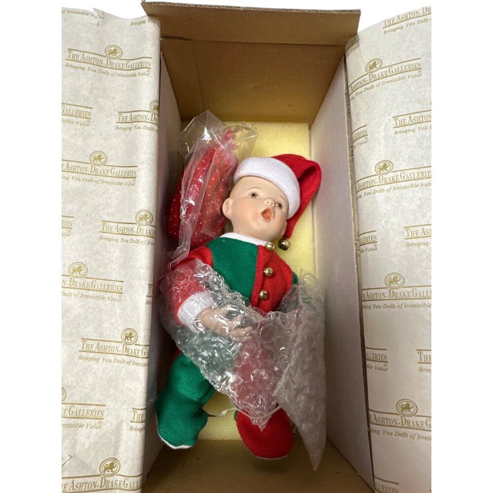 Vintage Handcrafted Porcelain Doll Christmas‎ Claus Home For The Holidays